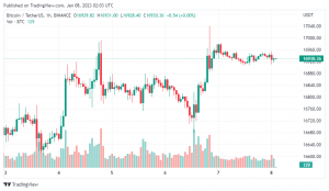 Giá Coin hôm nay 08/01: Bitcoin tiếp tục duy trì giá trên $ 16.900, khi altcoin có dấu hiệu điều chỉnh nhẹ